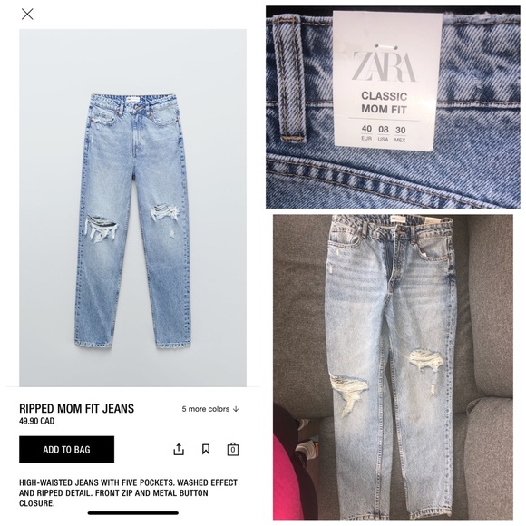 Zara Mom Jeans - Picture 1 of 1